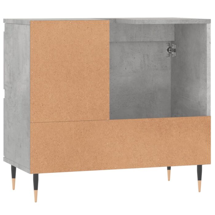 Armoire de salle de bain gris béton 65x33x60 cm – Image 5
