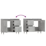Armoire de salle de bain gris béton 65x33x60 cm – Image 6