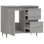 Armoire de bain sonoma gris 65x33x60 cm bois d'ingénierie – Image 2