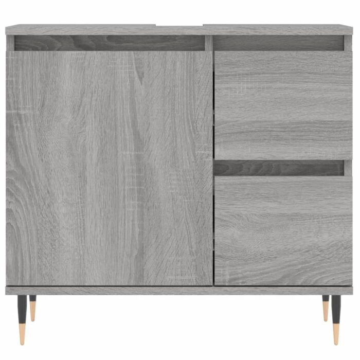 Armoire de bain sonoma gris 65x33x60 cm bois d'ingénierie – Image 3