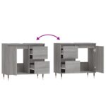 Armoire de bain sonoma gris 65x33x60 cm bois d'ingénierie – Image 6