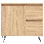 Armoire salle de bain chêne sonoma 65x33x60 cm – Image 3