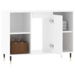 Armoire de salle de bain blanc brillant 80x33x60 cm – Image 2