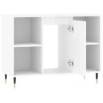 Armoire de salle de bain blanc brillant 80x33x60 cm – Image 3
