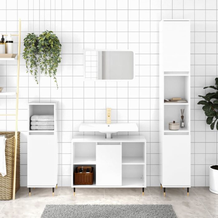 VXL8720845876333_m_en_hd_1.jpg Armoire de salle de bain blanc brillant 80x33x60 cm – Image 1