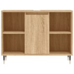 Armoire salle de bain chêne sonoma 80x33x60cm bois d'ingénierie – Image 4