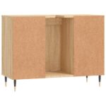 Armoire salle de bain chêne sonoma 80x33x60cm bois d'ingénierie – Image 6
