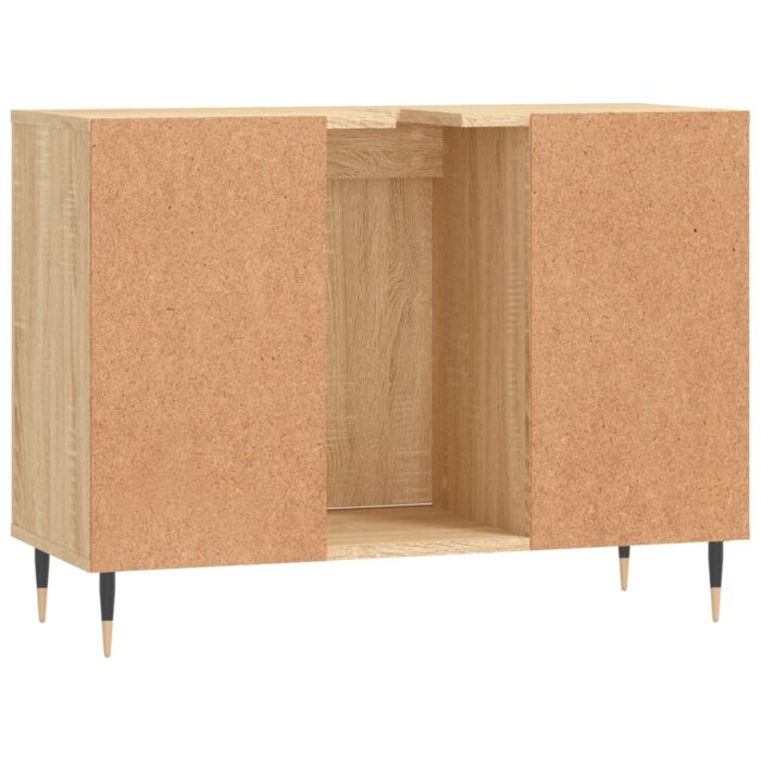 Armoire salle de bain chêne sonoma 80x33x60cm bois d'ingénierie – Image 6