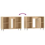 Armoire salle de bain chêne sonoma 80x33x60cm bois d'ingénierie – Image 7