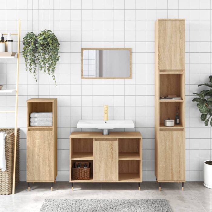 VXL8720845876340_m_en_hd_1.jpg Armoire salle de bain chêne sonoma 80x33x60cm bois d'ingénierie – Image 1