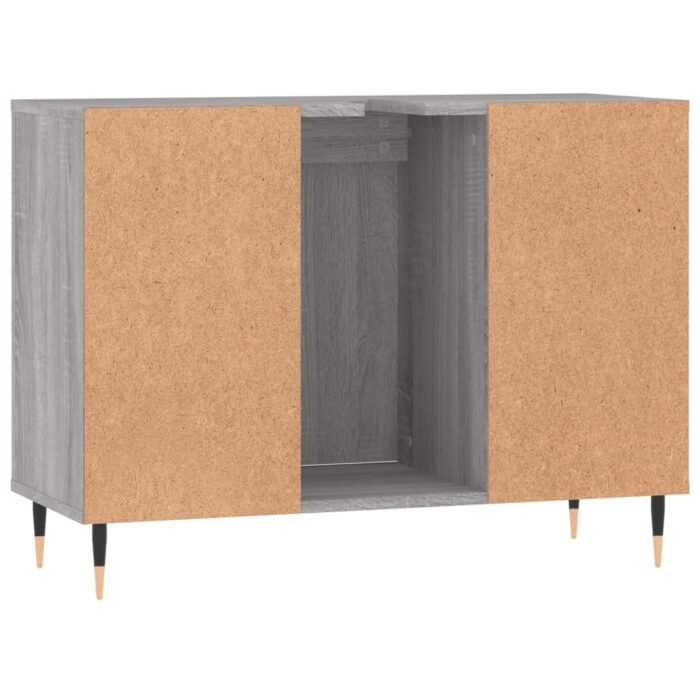 Armoire salle de bain sonoma gris 80x33x60 cm bois d'ingénierie – Image 6