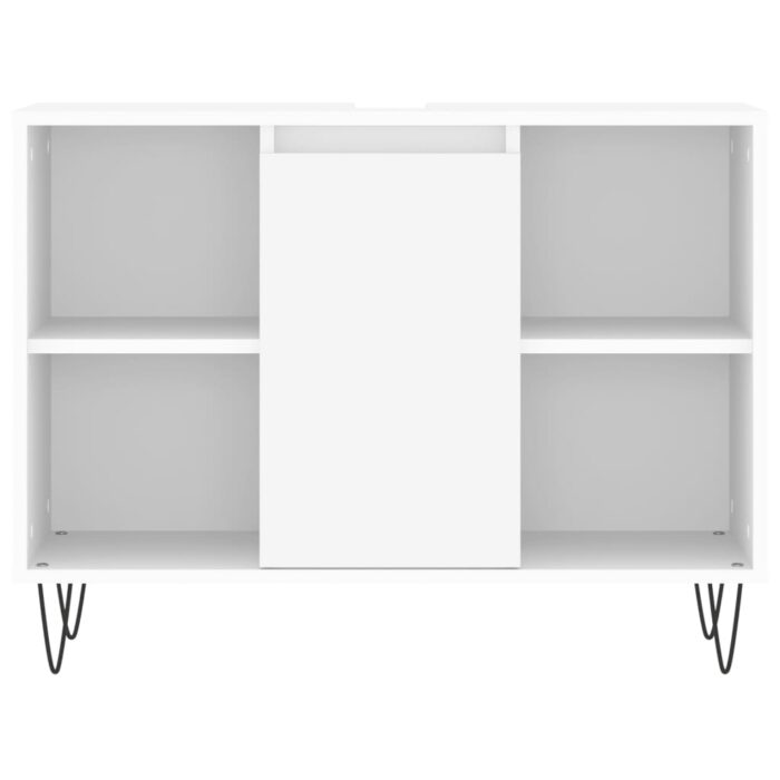 Armoire de salle de bain blanc 80x33x60 cm bois d'ingénierie – Image 3