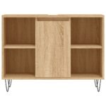 Armoire salle de bain chêne sonoma 80x33x60cm bois d'ingénierie – Image 3