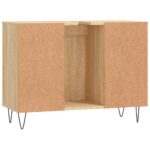 Armoire salle de bain chêne sonoma 80x33x60cm bois d'ingénierie – Image 6