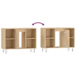 Armoire salle de bain chêne sonoma 80x33x60cm bois d'ingénierie – Image 7