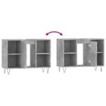 Armoire salle de bain gris béton 80x33x60cm bois d'ingénierie – Image 7