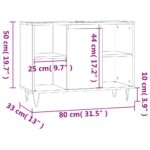 Armoire salle de bain sonoma gris 80x33x60 cm bois d'ingénierie – Image 10