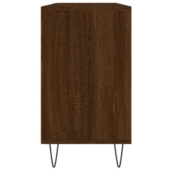 Armoire salle de bain chêne marron 80x33x60cm bois d'ingénierie – Image 5