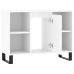 Armoire de salle de bain blanc brillant 80x33x60 cm – Image 3