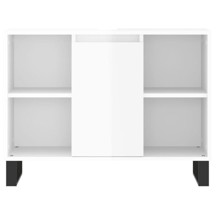 Armoire de salle de bain blanc brillant 80x33x60 cm – Image 4