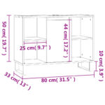 Armoire salle de bain gris béton 80x33x60cm bois d'ingénierie – Image 10