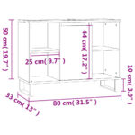 Armoire salle de bain sonoma gris 80x33x60 cm bois d'ingénierie – Image 10