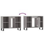 Armoire salle de bain sonoma gris 80x33x60 cm bois d'ingénierie – Image 7