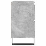 Armoire salle de bain gris béton 80x33x60cm bois d'ingénierie – Image 4