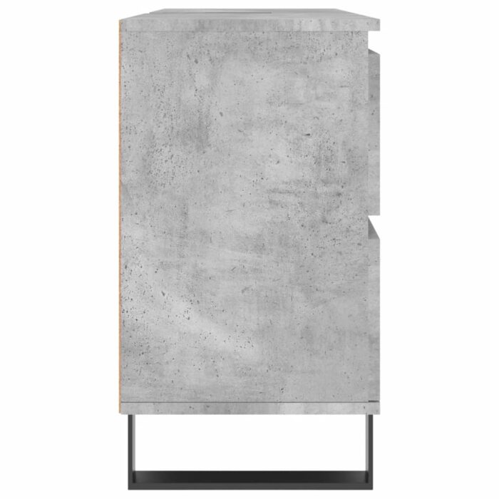 Armoire salle de bain gris béton 80x33x60cm bois d'ingénierie – Image 4