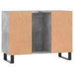 Armoire salle de bain gris béton 80x33x60cm bois d'ingénierie – Image 5