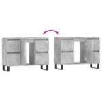 Armoire salle de bain gris béton 80x33x60cm bois d'ingénierie – Image 6