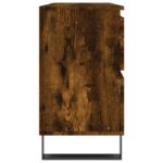 Armoire salle de bain chêne fumé 80x33x60cm bois d'ingénierie – Image 4