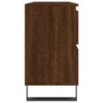 Armoire salle de bain chêne marron 80x33x60cm bois d'ingénierie – Image 4
