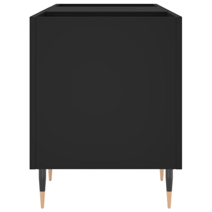 Armoire à disques noir 121x38x48 cm bois d'ingénierie – Image 3