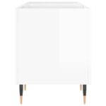 Armoire à disques blanc brillant 121x38x48 cm bois d'ingénierie – Image 3