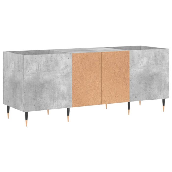 Armoire à disques gris béton 121x38x48 cm bois d'ingénierie – Image 4