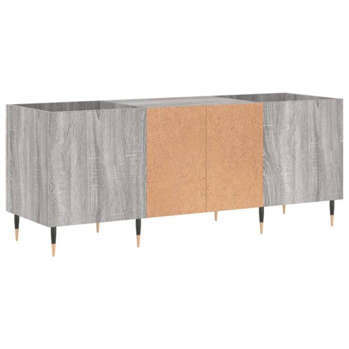 Armoire à disques sonoma gris 121x38x48 cm bois d'ingénierie – Image 4