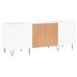 Armoire à disques blanc 121x38x48 cm bois d'ingénierie – Image 4