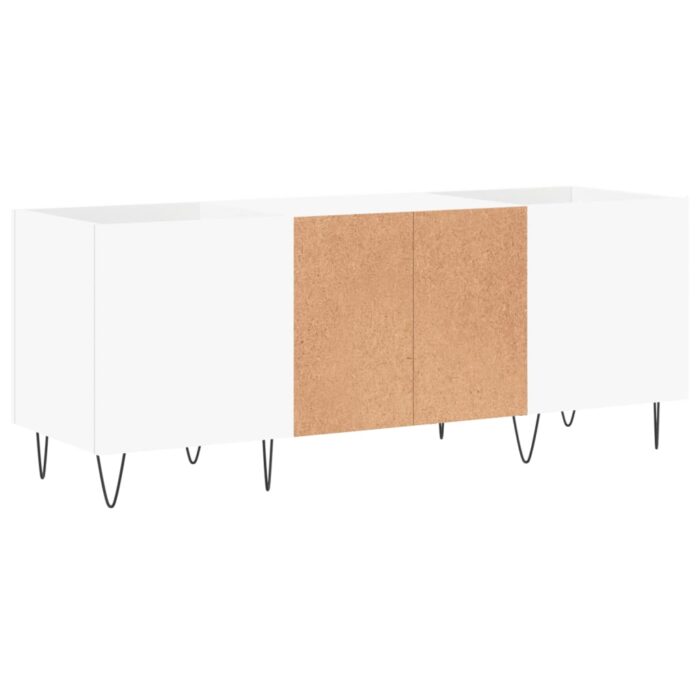 Armoire à disques blanc 121x38x48 cm bois d'ingénierie – Image 4