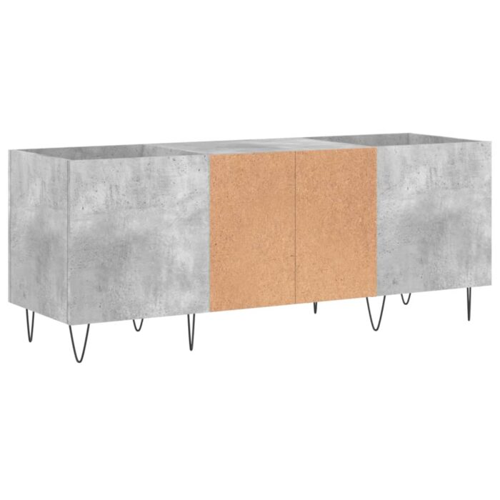 Armoire à disques gris béton 121x38x48 cm bois d'ingénierie – Image 4