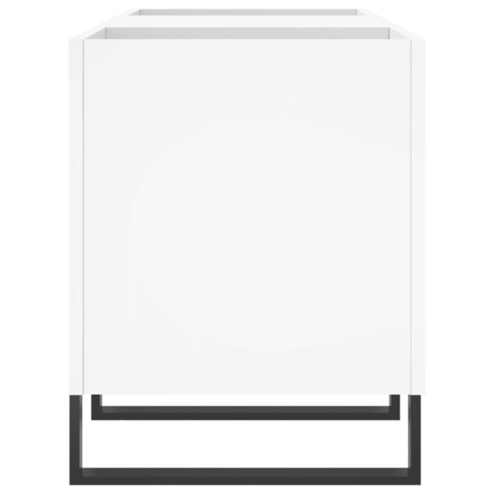 Armoire à disques blanc 121x38x48 cm bois d'ingénierie – Image 3