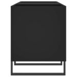 Armoire à disques noir 121x38x48 cm bois d'ingénierie – Image 3