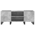 Armoire à disques gris béton 121x38x48 cm bois d'ingénierie – Image 2