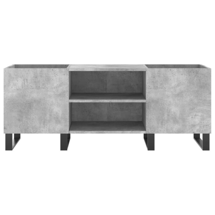 Armoire à disques gris béton 121x38x48 cm bois d'ingénierie – Image 2