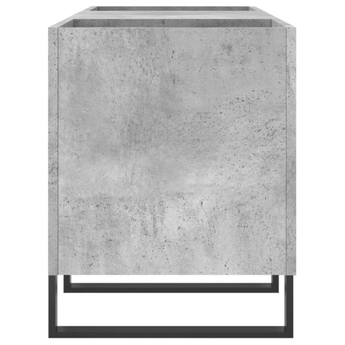 Armoire à disques gris béton 121x38x48 cm bois d'ingénierie – Image 3