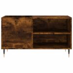 Armoire à disques chêne fumé 85x38x48 cm bois d'ingénierie – Image 2