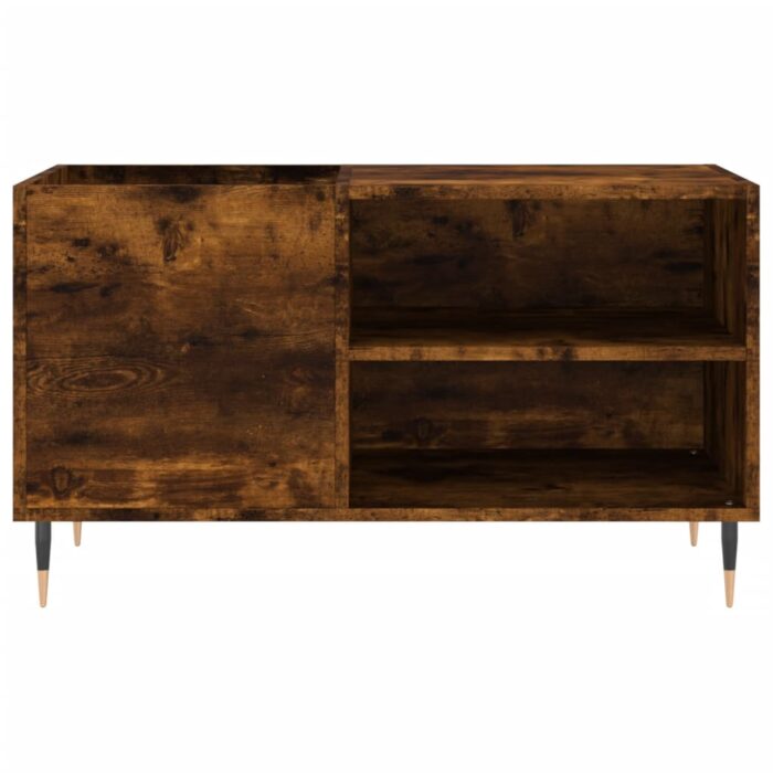 Armoire à disques chêne fumé 85x38x48 cm bois d'ingénierie – Image 2