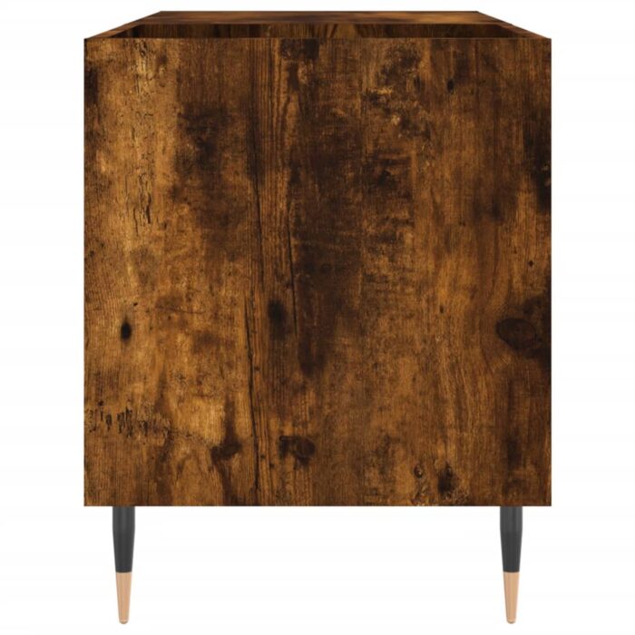 Armoire à disques chêne fumé 85x38x48 cm bois d'ingénierie – Image 3