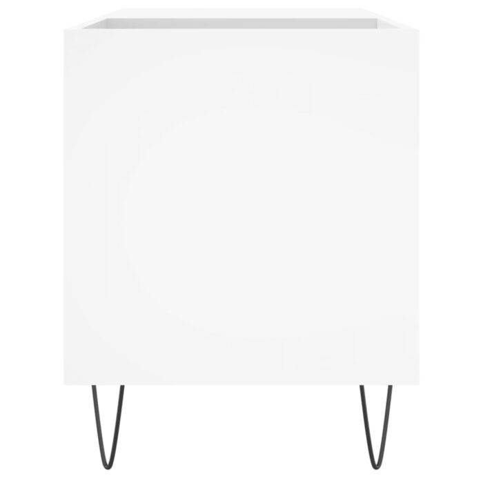 Armoire à disques blanc 85x38x48 cm bois d'ingénierie – Image 3