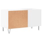 Armoire à disques blanc 85x38x48 cm bois d'ingénierie – Image 4